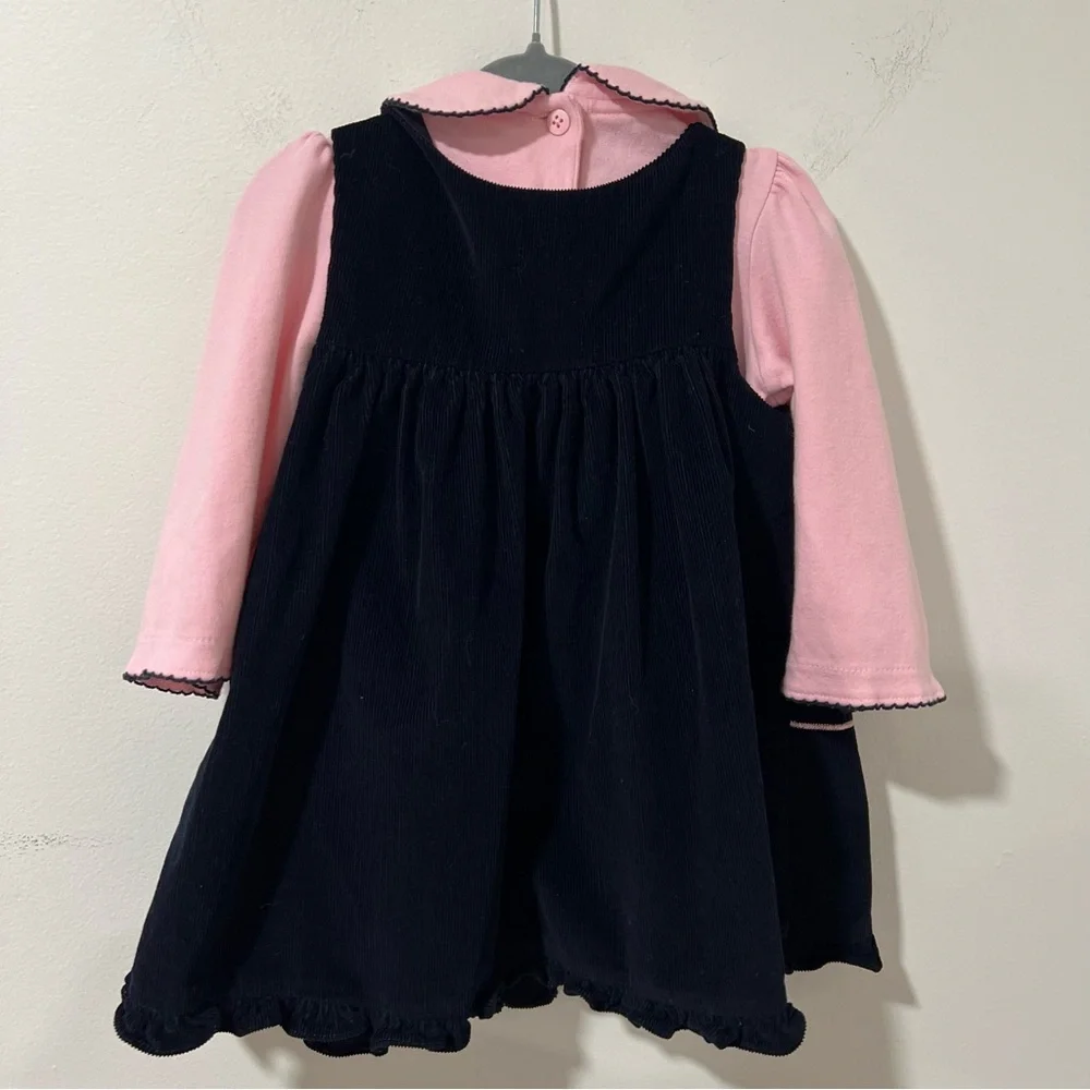 Goodlad Philadelphia 18M Girls Corduroy Dress Set Ballerina Appliqué Embroidered